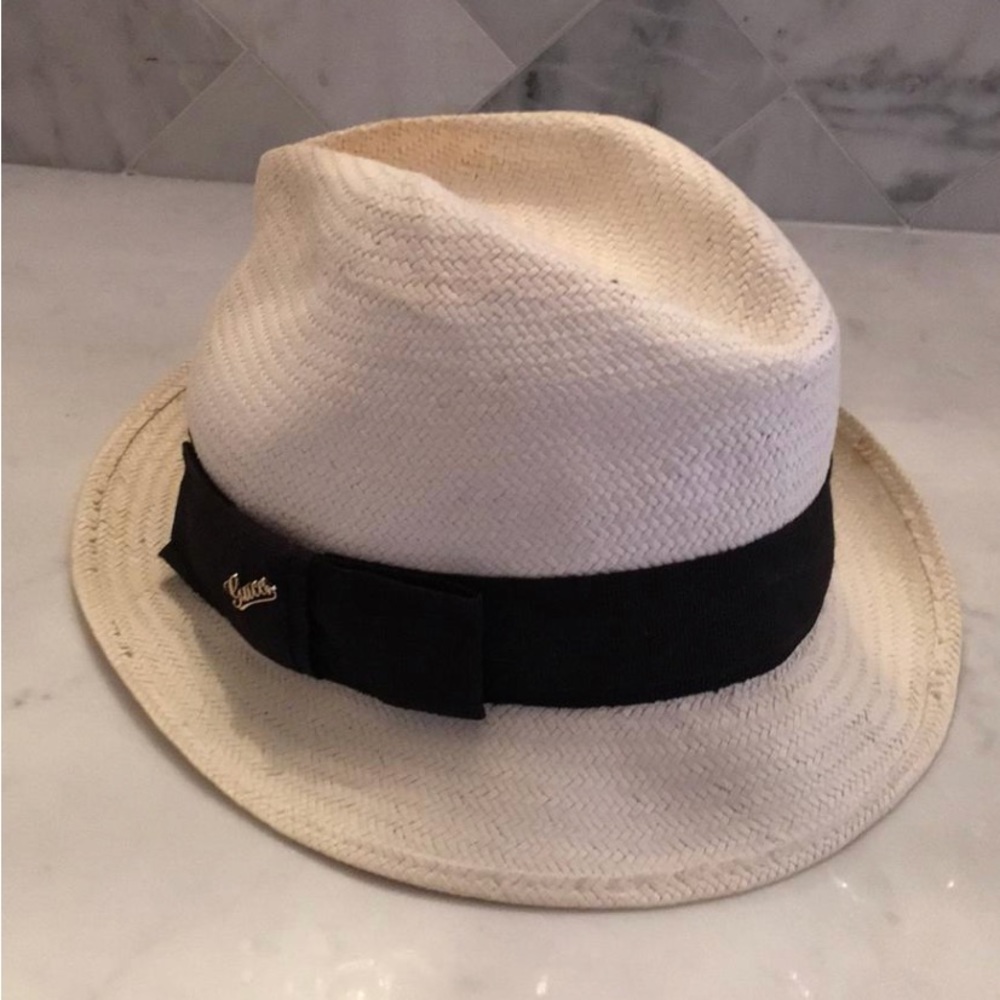 ‼️SOLD‼️Gucci Straw Fedora Beach Hat - Picture 4 of 6